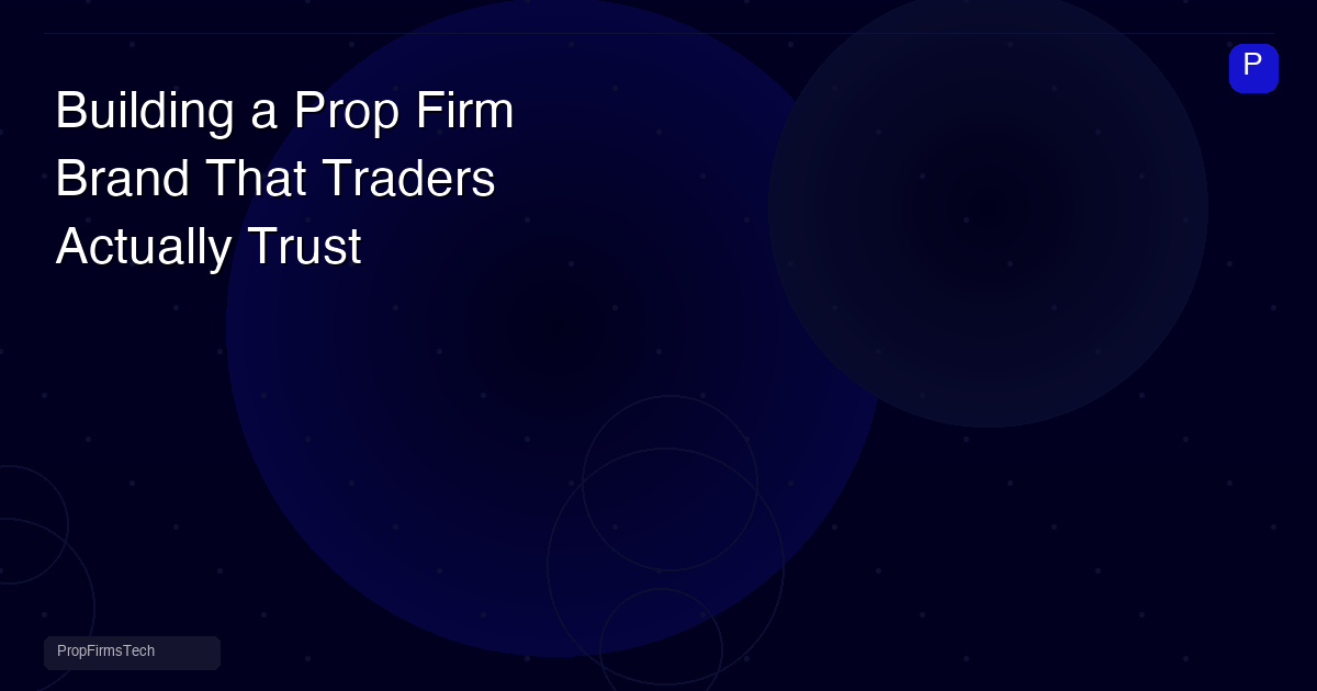 Building a Prop Firm Brand That Traders Actually Trust