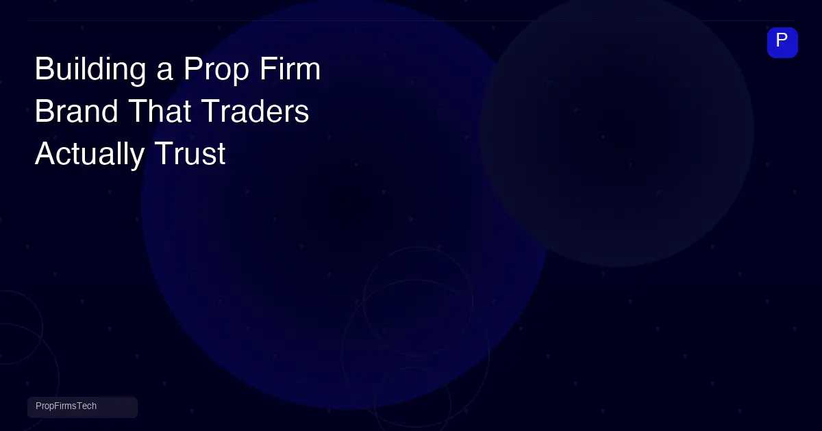 Building a Prop Firm Brand That Traders Actually Trust