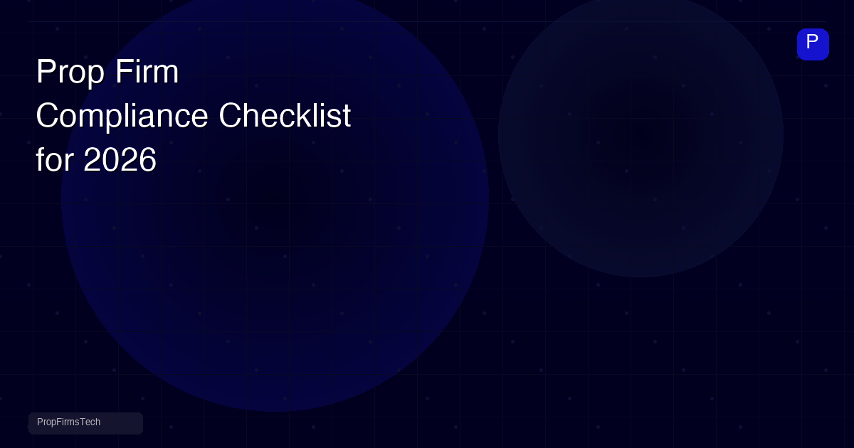 The Complete Prop Firm Compliance Checklist for 2026