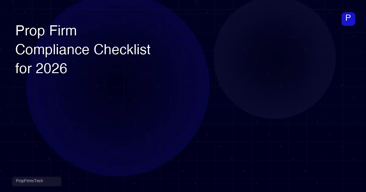 The Complete Prop Firm Compliance Checklist for 2026