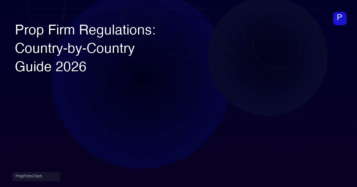 Prop Firm Regulations: A Country-by-Country Guide for 2026