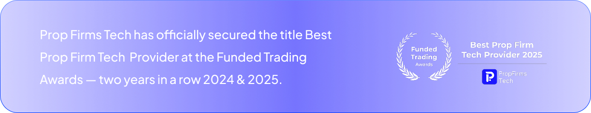 PropFirmsTech recognized as Best Prop Firm Technology Provider