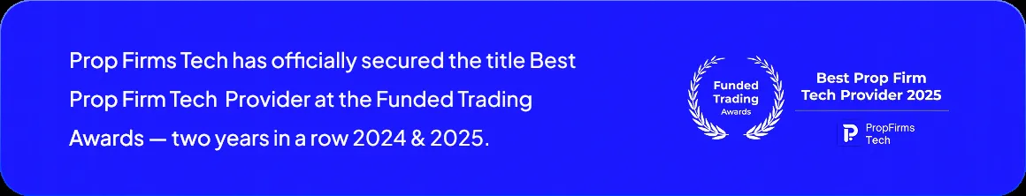 PropFirmsTech recognized as Best Prop Firm Technology Provider